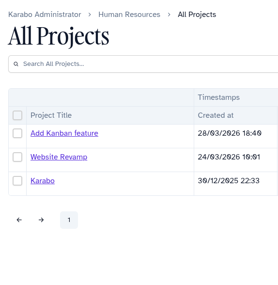 Multi-Project Tracking